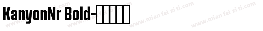 KanyonNr Bold字体转换